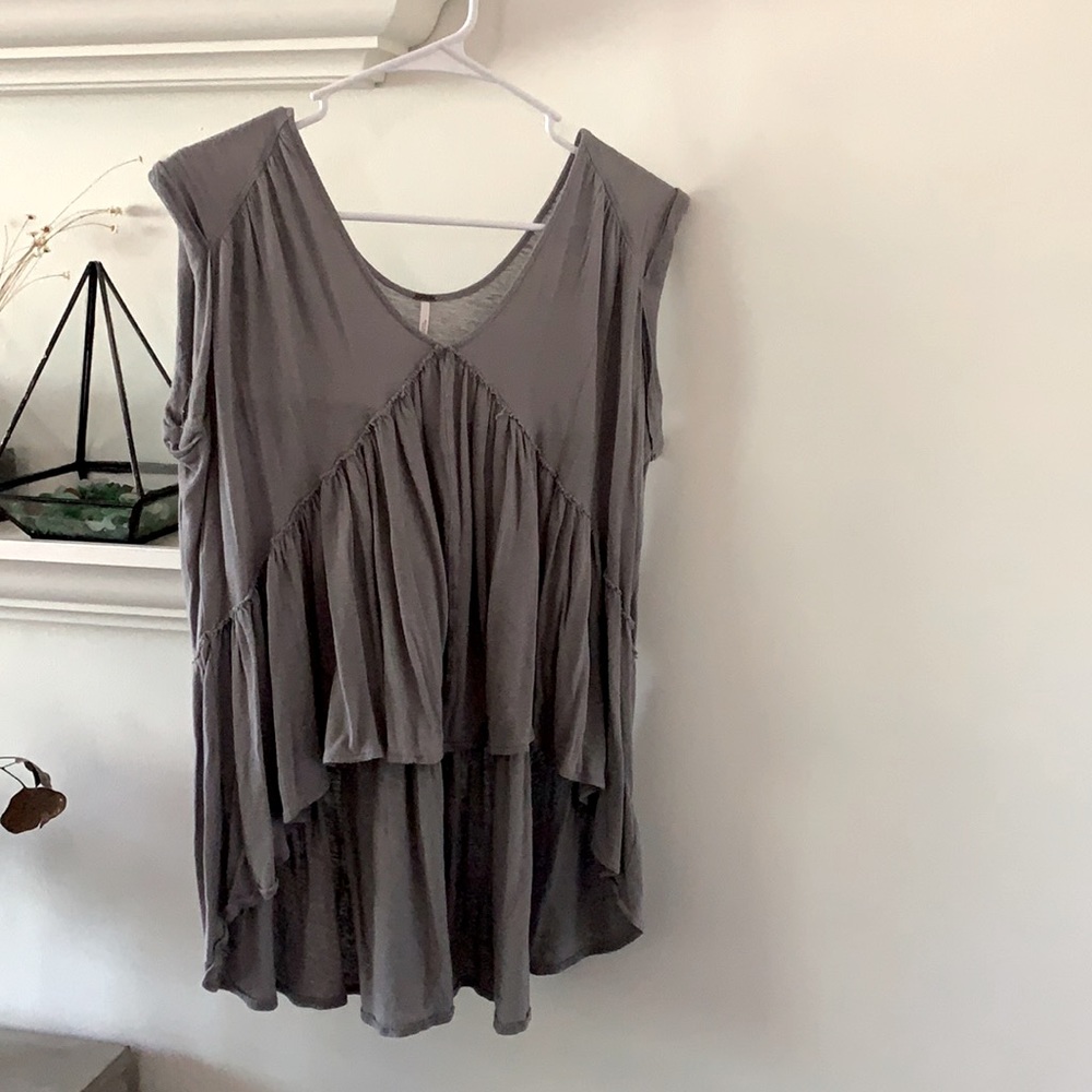 Free People Boho Flowy Cotton Into the Night Tee
